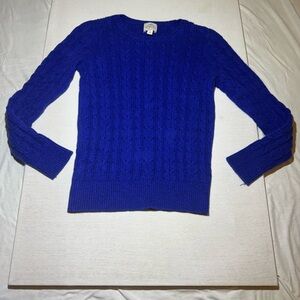 St. John's Bay Royal Blue Cable Knit Crewneck Sweater